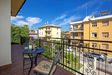 Private balcony overlooking the garden