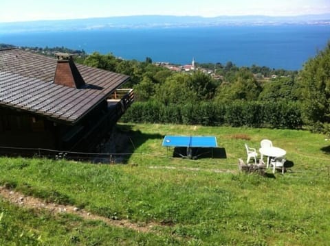 The chalet, above Lugrin, overlooking the Lake in front of Lausanne