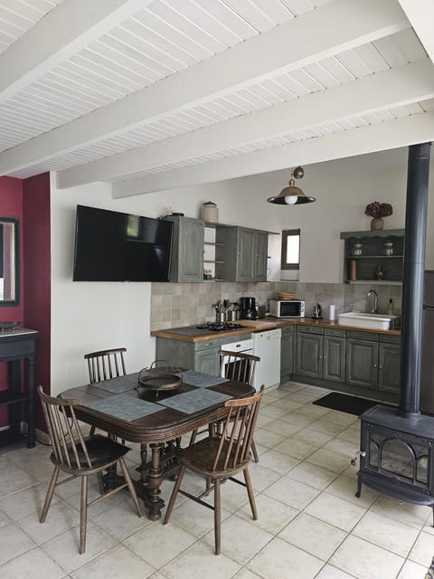 Open concept kitchen/living/dining room