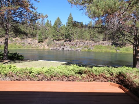 Deschutes River from the back deck! Furniture available for dining and lounging