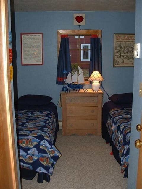 second bedroom- has its own half bath and closet