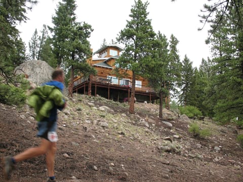 The Leadville100 UltraMarathon follows the Colorado trail & across our driveway.