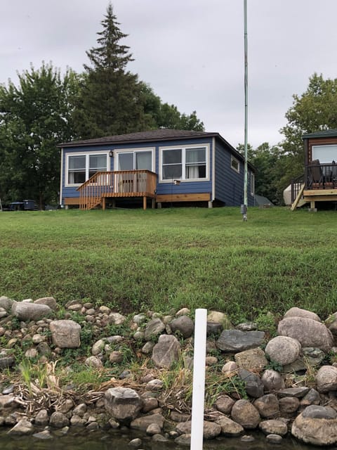 View of the cabin from the lake
