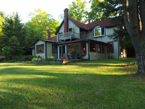 The back of the house.  The view from the house is of the Catskills.
