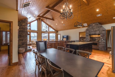 Dining table seats 8