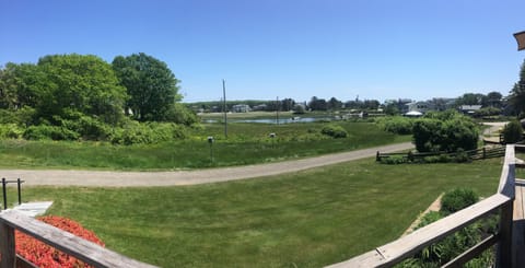 View from the private deck of Little River, perfect for watching birds and boats