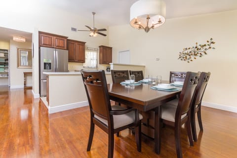 Dining Room with plenty of extra chairs provided