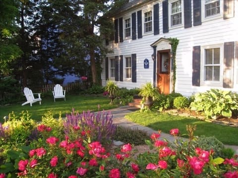 Enjoy the Eldredge House gardens, complete with places to sit and relax 