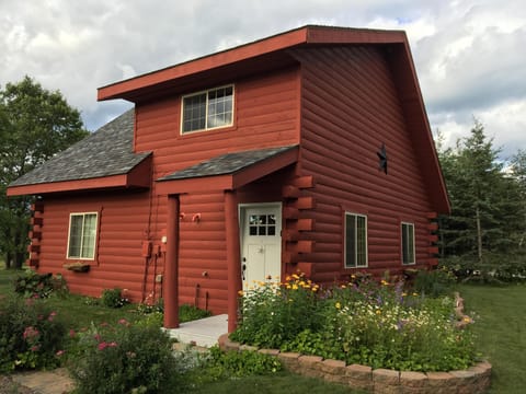 Exterior of our log cabin