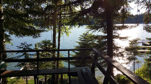 Lake view from side porch, Lake a short 40' away, only a few stairs.