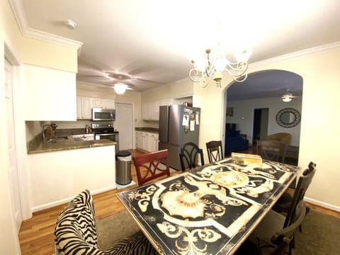 Kitchen leads into the large family room