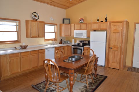 Large open kitchen fully stocked