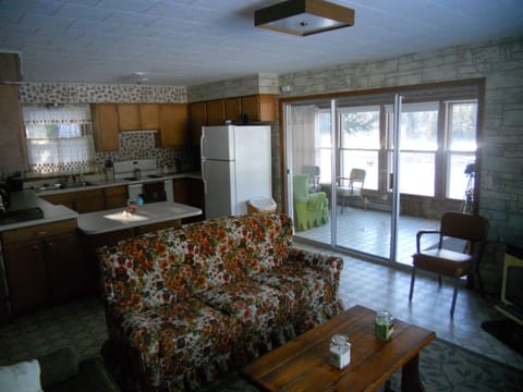 Kitchen, living room and Sunroom