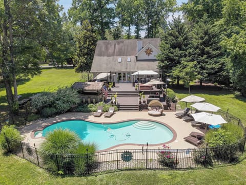 Aerial View of Backyard Oasis