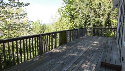 Oversized deck on south side of cottage facing Lake Michigan.