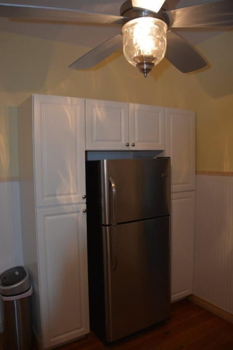 Lower unit kitchen includes large pantry area for guests to store their food.