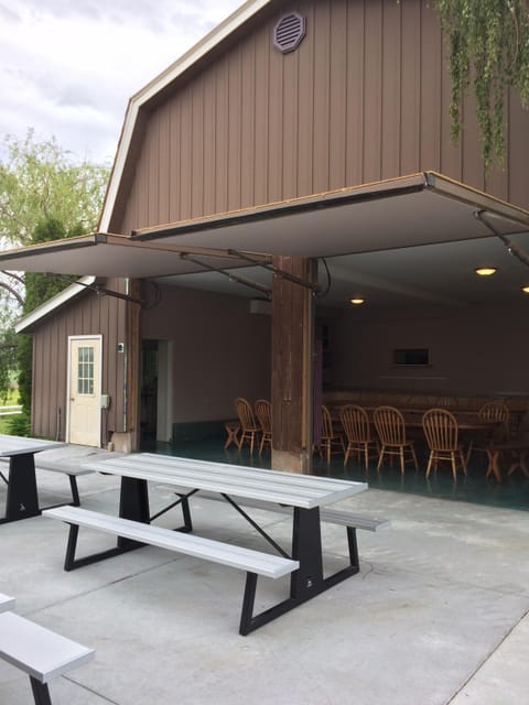 Picnic area for 40 adjacent to indoor dining - great for large summer gatherings