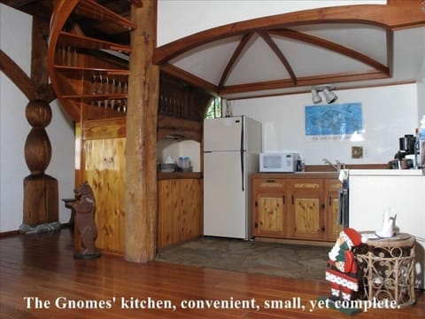 The gnomes' kitchen, convenient, efficient, and complete.
