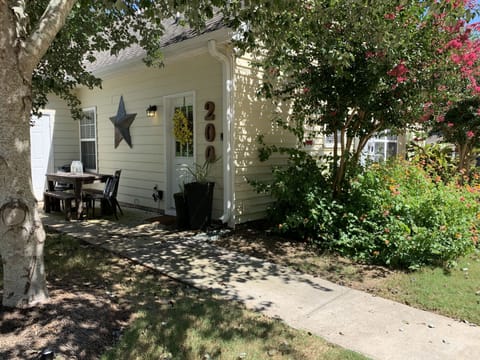 Parking lot view from your 2 reserved parking spaces. 