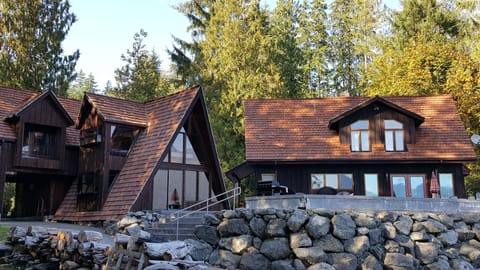 Three bedroom on the left and Two bedroom on the right. view from lake shore
