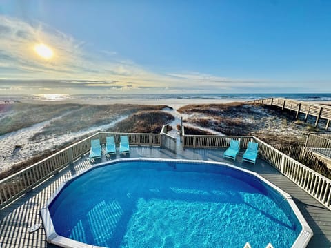 Large 12x24 Pool on Gulf Side with Lounge Chairs