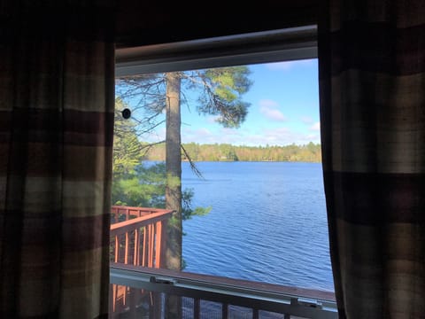 View of the lake from the TV room