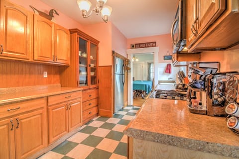 Fully stocked kitchen with everything you will need w/dual oven & gas range