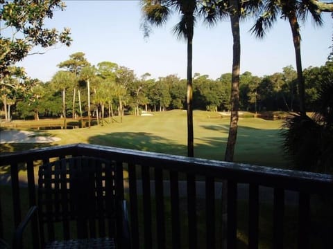 View from the balcony to the green!
