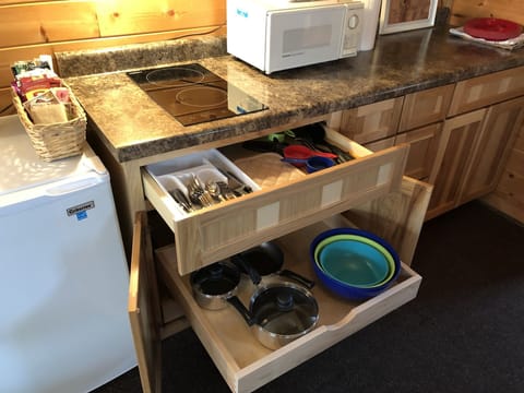 We have a well supplied kitchenette