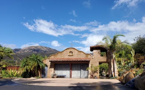 Spanish mission style home with views.