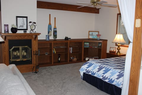 Ell of living room with games and books for your entertainment