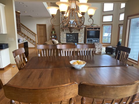2 large dining tables with plenty of seating
