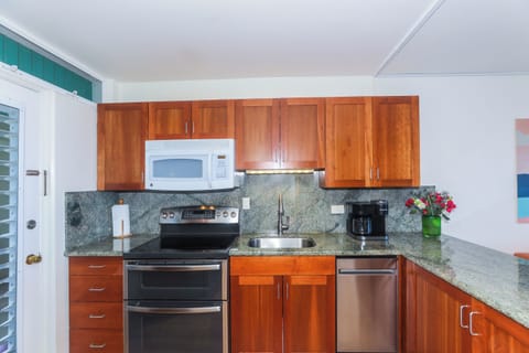 Double oven, Microwave, dishwasher and disposal.  On demand endless hot water