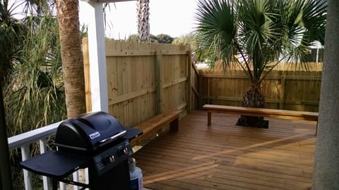 Back deck includes a gas grill...mmmm