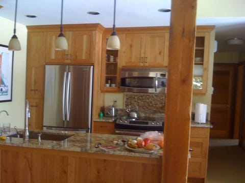 Open kitchen from living room.