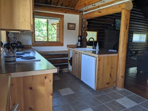 Full kitchen was added. Originally this was the back porch.