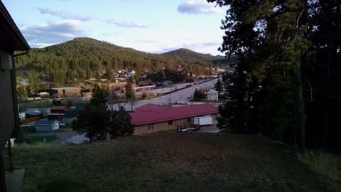 Sitting on the deck gives you an awesome view of the 1880 Train.
