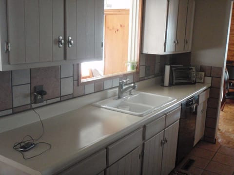 looks out to sunroom