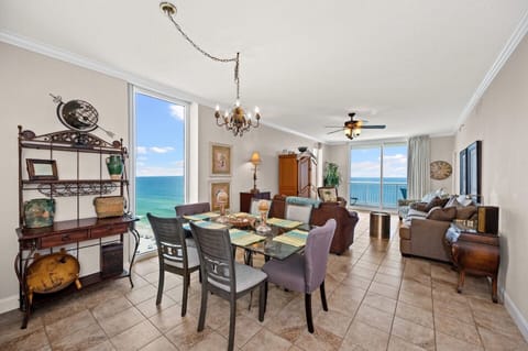 Corner unit has beautiful floor to ceiling windows on 3 sides