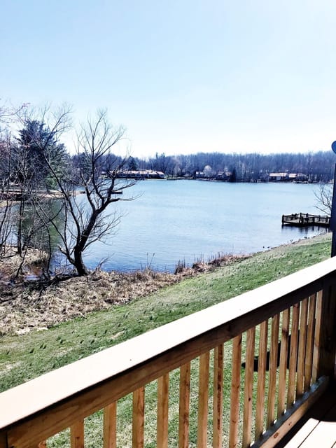 View of Lake Catherine from walk out deck.