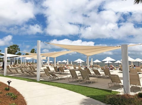 Canopy at beach pools