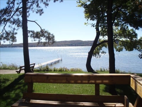 Living room lake view