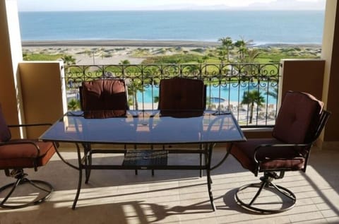 View from the condo - on the 8-mile virgin beach and 50-meter pool