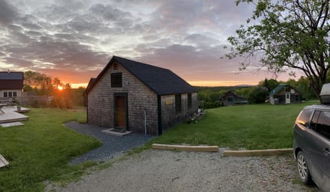 Sunrise over the cottage promising a great day!