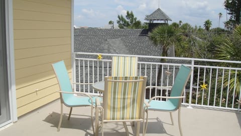 Upper balcony has a view of the Gulf and Boca Ciega Bay.  Morning coffee spot.