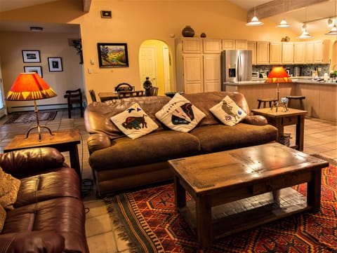 Our 1,000 sq. ft. great room/kitchen is the focal point for indoor activities.
