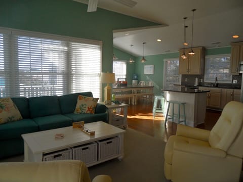 Open Living, Dining and Kitchen Areas