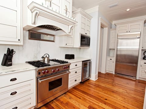 Third floor kitchen.  Marble counter tops.