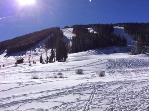View from private patio, over looking the slopes! 
