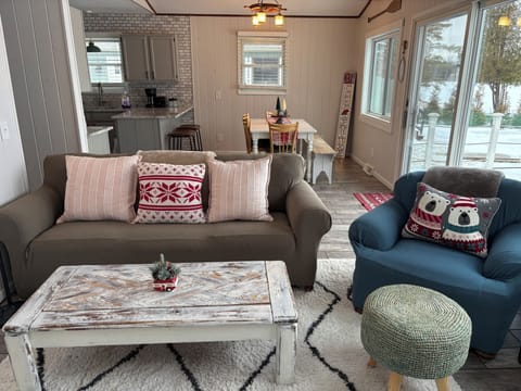 Living Room with pull out sofa bed.